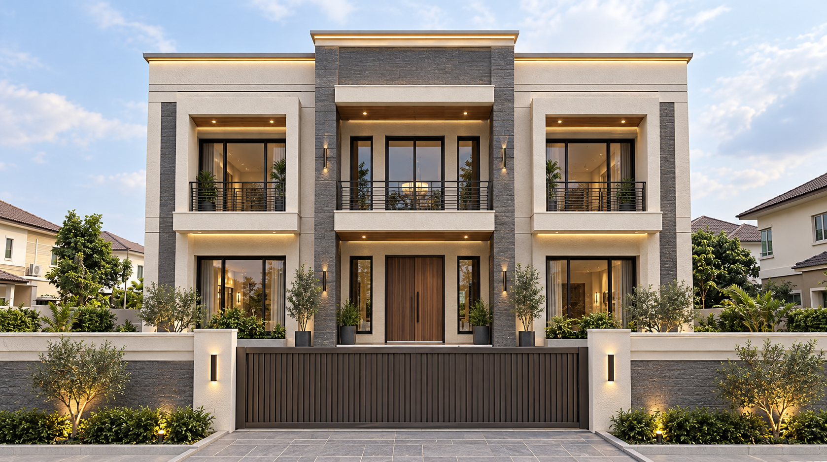 التصميم النهائي المقترح لواجهة المنزل
